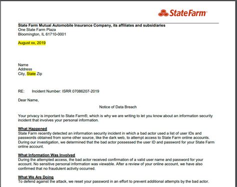 state farm scam letter.